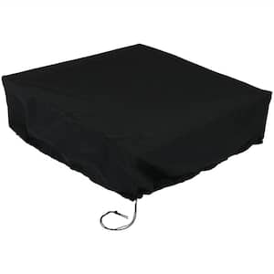 48 in. sq. x 18 in. H Square Black Outdoor Fire Pit Cover