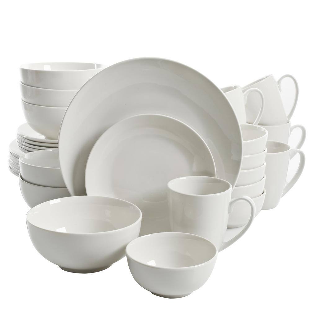 thumbnail image 2 of Gibson Home Ogalla 30 Piece White Ceramic Dinnerware Set H1630 Service For 6 2 of 10