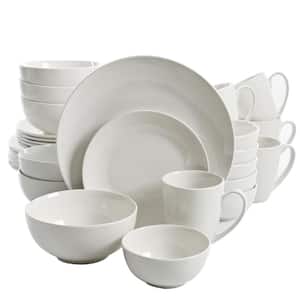 Ogalla 30-Piece Casual White Porcelain Dinnerware Set (Service for 6)