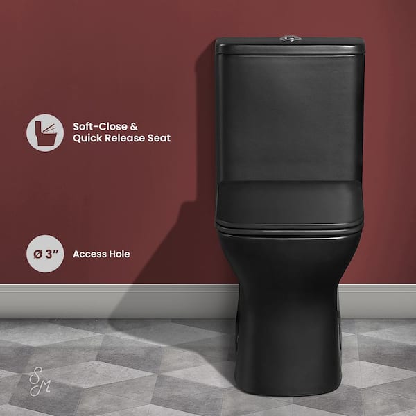Swiss Madison Carre 1-Piece 0.8/1.28 GPF Dual Flush Square Toilet