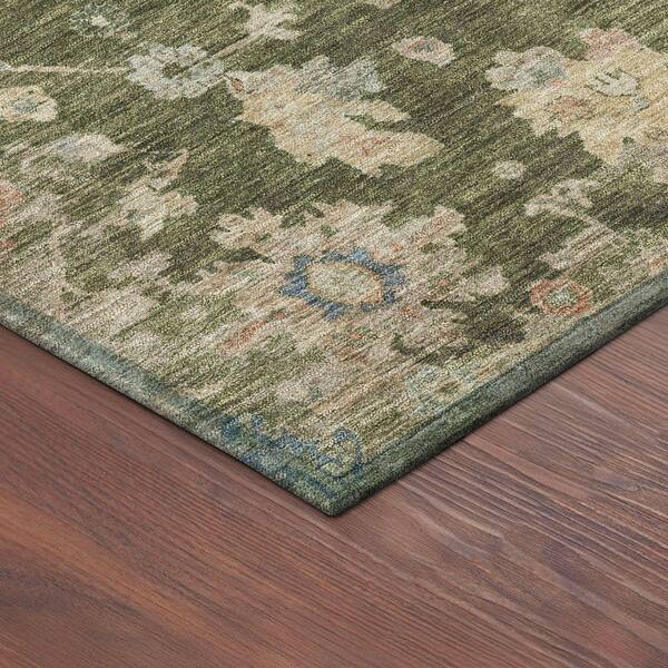 Chantille Machine Washable Indoor/Outdoor Abstract ACN2355 Olive 3 ft. x 5 ft. Area Rug