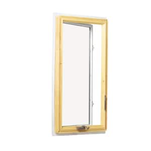 28-3/8 in. x 48 in. 400 Series White Clad Wood Casement Window with Pine Interior, Low-E Glass & Stone Hardware, Right