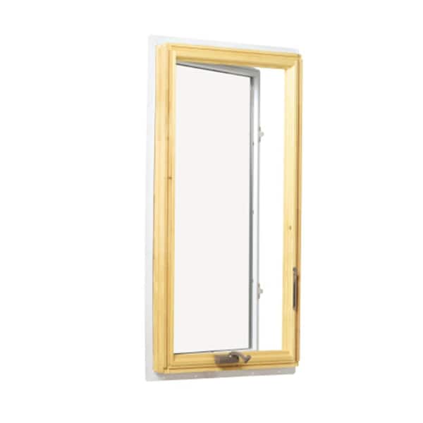 Andersen 28-3/8 in. x 48 in. 400 Series White Clad Wood Casement Window with Pine Interior, Low-E Glass & Stone Hardware, Right