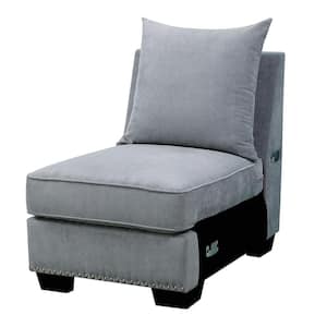 Skyler II Gray Armless Chair