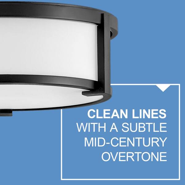 HINKLEY - Lowell 24.0 in. 4-Light Black Flush Mount