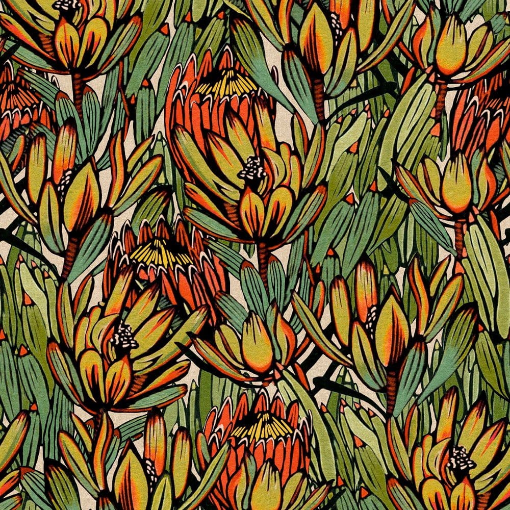 Copacabana Green and Orange Wallpaper Sample price history on PriceWatchPro