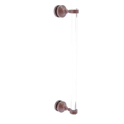 Pacific Grove Collection 18 Inch Single Side Shower Door Pull with Groovy Accents in Antique Copper