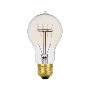 60 Watt A19 Dimmable Cage Filament Vintage Edison Incandescent Light Bulb, Warm Candle Light