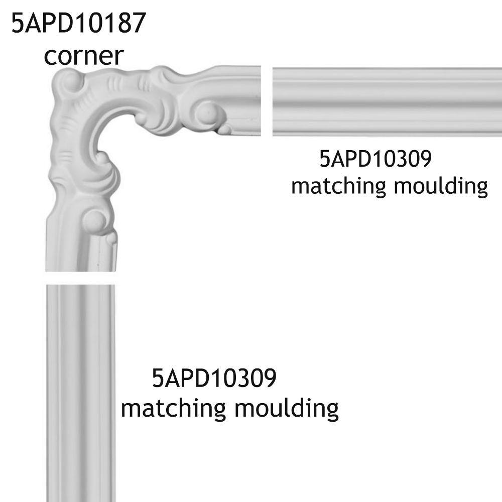 6-Inch White Recycled Polystyrene Panel Moulding Sample