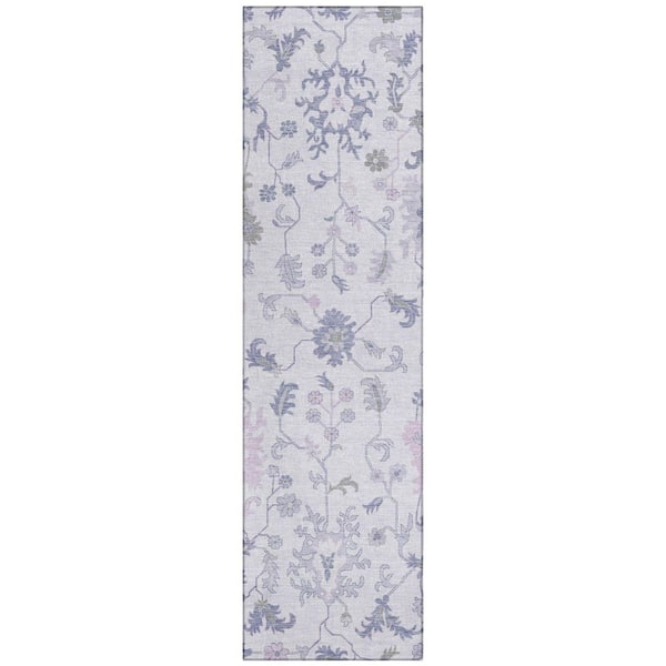 Chantille Machine Washable Indoor/Outdoor Abstract ACN1854 Lavender 2 ft. 3 in. x 7 ft. 6 in. Runner Rug