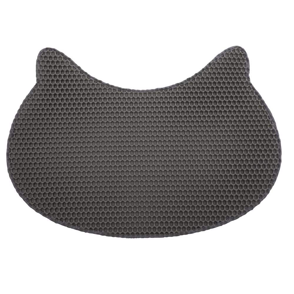 Cat-Head Cat Litter Mat, Waterproof Kitty Litter Trapping Mat, Double Layer Mat, Easy to Clean, Dark Gray price history on PriceWatchPro