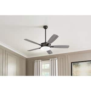 Anselm 54 in. Integrated LED Indoor Oil Rubbed Bronze Ceiling Fan with Light Kit and Remote Control