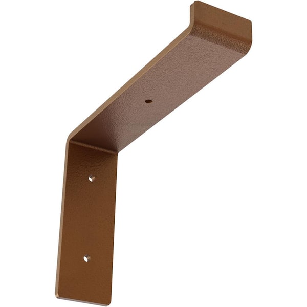 Ekena Millwork 2 in. x 6 3/4 in. x 8 in. Hammered Copper Steel Truss Shelf Bracket