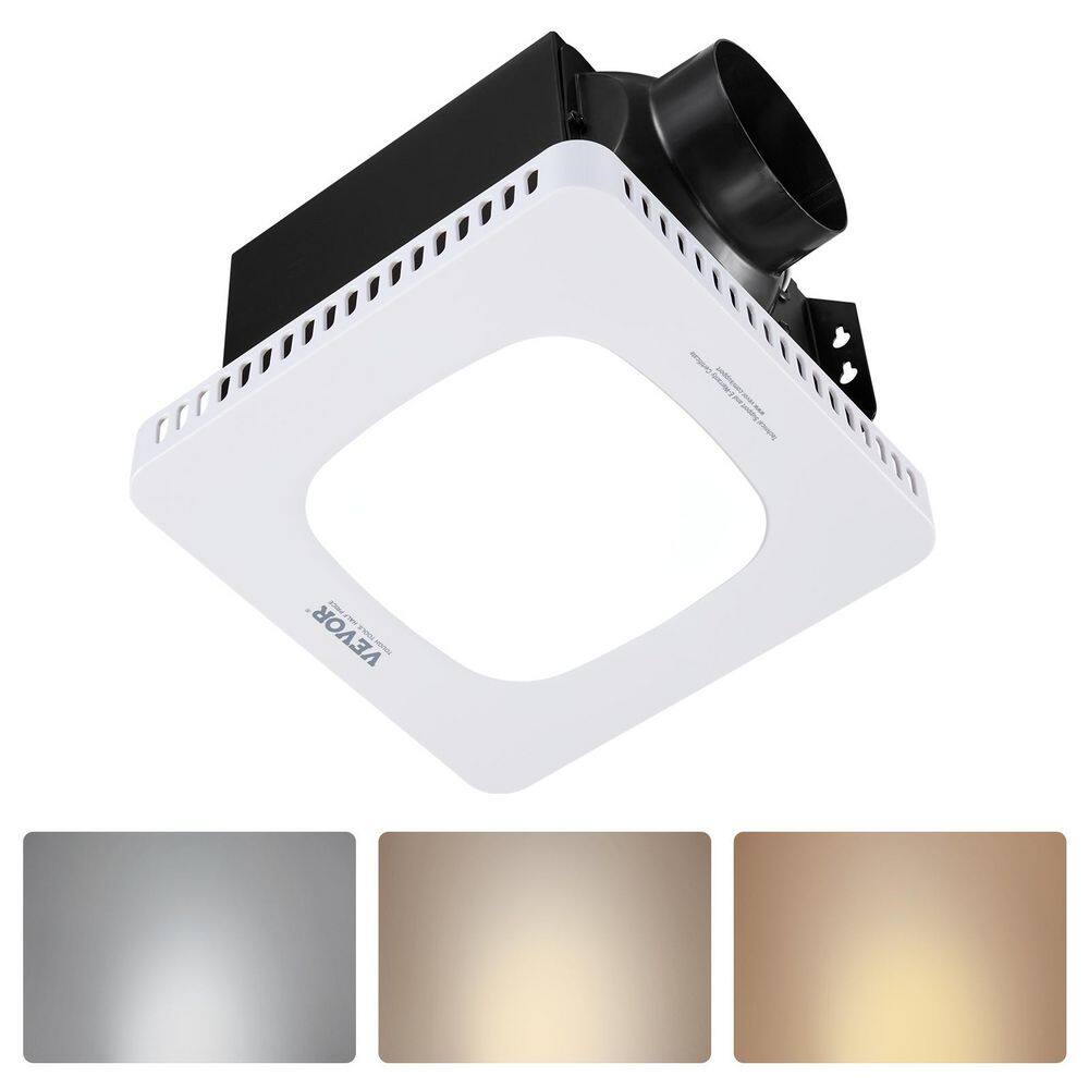 80-110-130 CFM Bathroom Exhaust Fan with LED Light, Bathroom Vent Three Gear Color Temp, 1.5 Sones Low-Noise price history on PriceWatchPro