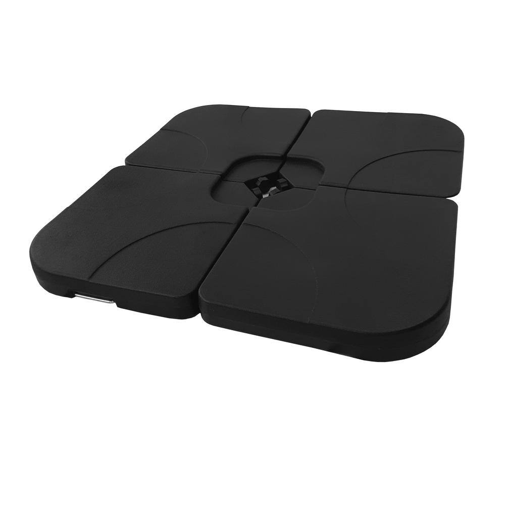 Black Plastic Fillable Parasol Base for Outdoor Umbrellas