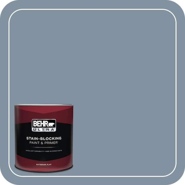 BEHR ULTRA 1 qt. #PPU14-06 Coastal Vista Flat Exterior Paint & Primer