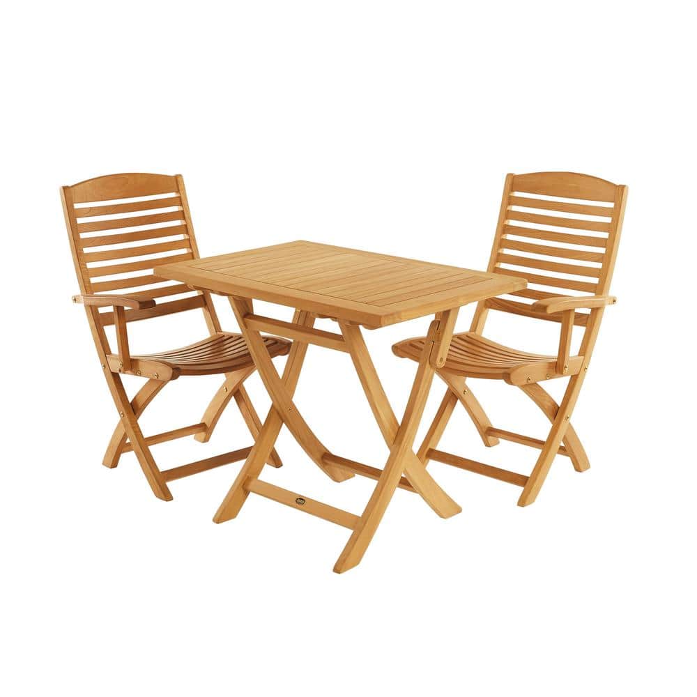 Manhattan Honey Teak Folding Outdoor Dining Chair