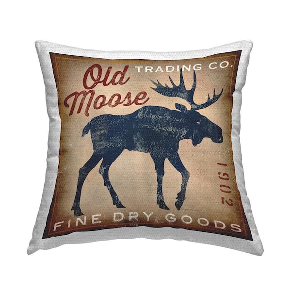 Stupell Industries Moose Silhouette Throw Pillow