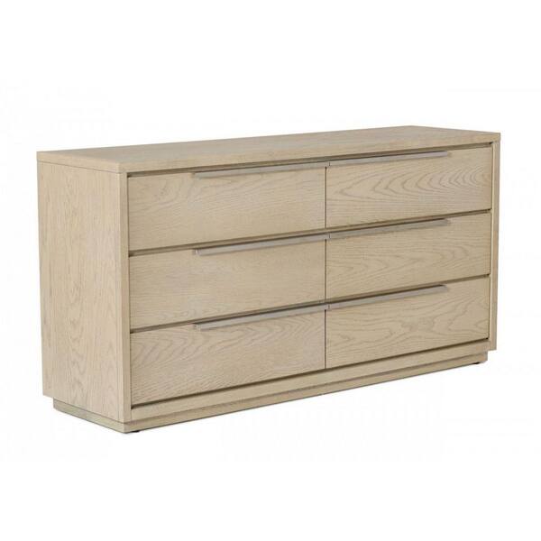 Benjara 63 in. Gray 5Drawer Wooden Dresser Without Mirror BM232781