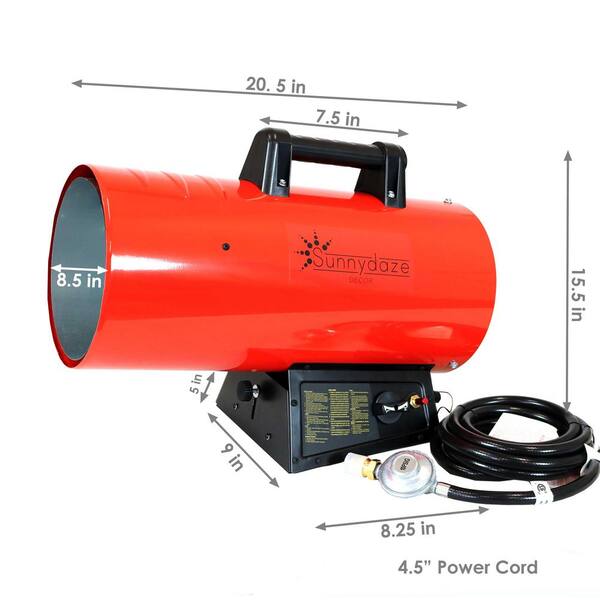 Sunnydaze Decor 85, 000 BTU Forced Air Propane Space Heater with Overheat  Auto-Shutoff BAO-132 - The Home Depot