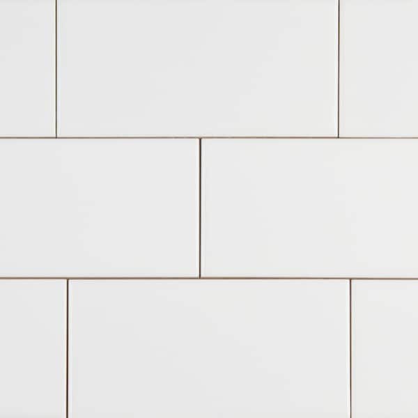 White Glossy Designer Ceramic Kitchen Tile, Thickness: 6 mm
