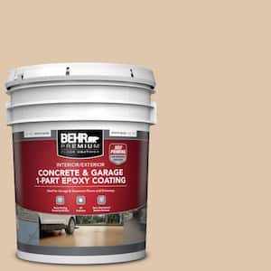 5 gal. #N260-2 Almond Latte Self-Priming 1-Part Epoxy Satin Interior/Exterior Concrete and Garage Floor Paint