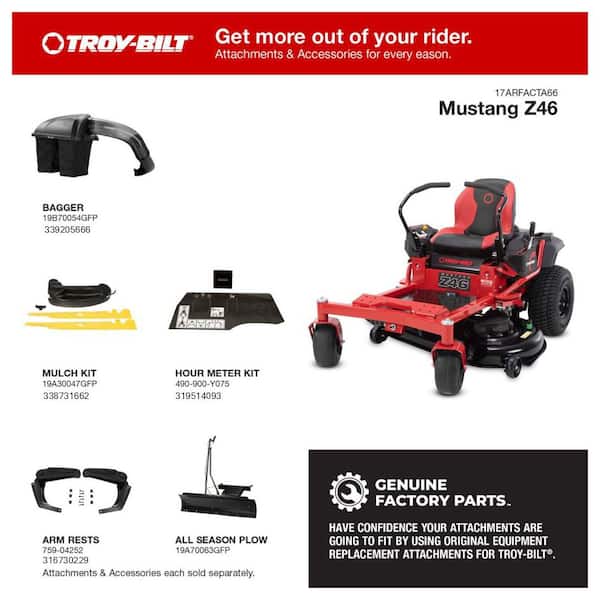 46 in. 22 HP Zero Turn Mower and 42/46 in. Double Bagger Combo