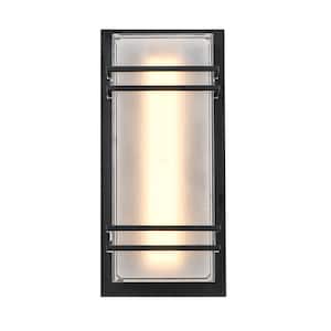 Sausalito 1-Light Black LED Outdoor Wall Lantern Sconce