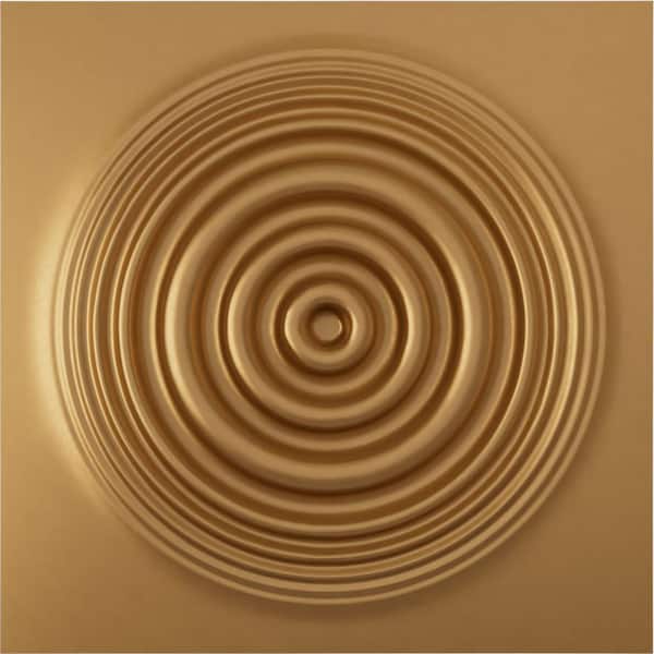 Ekena Millwork 19-5/8-in W x 19-5/8-in H Shallows EnduraWall Decorative 3D Wall Panel Gold