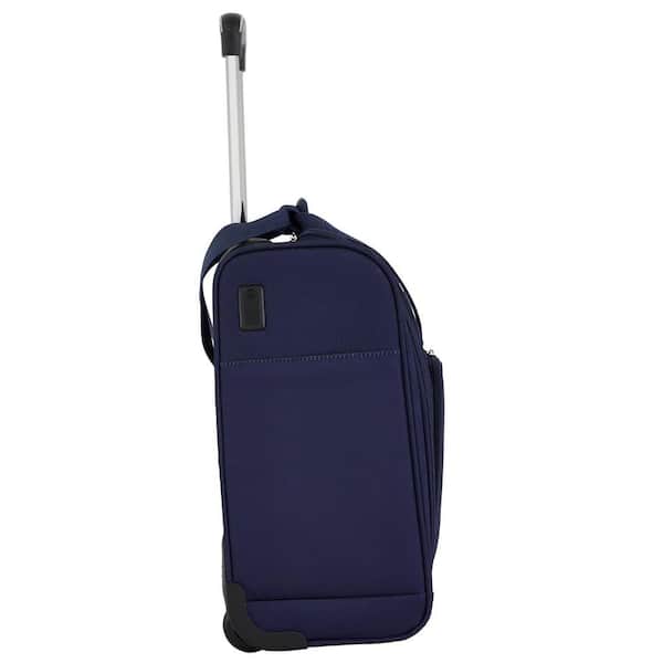 French Connection 16 in. Blue Underseater Carry-On W/Usb Feature