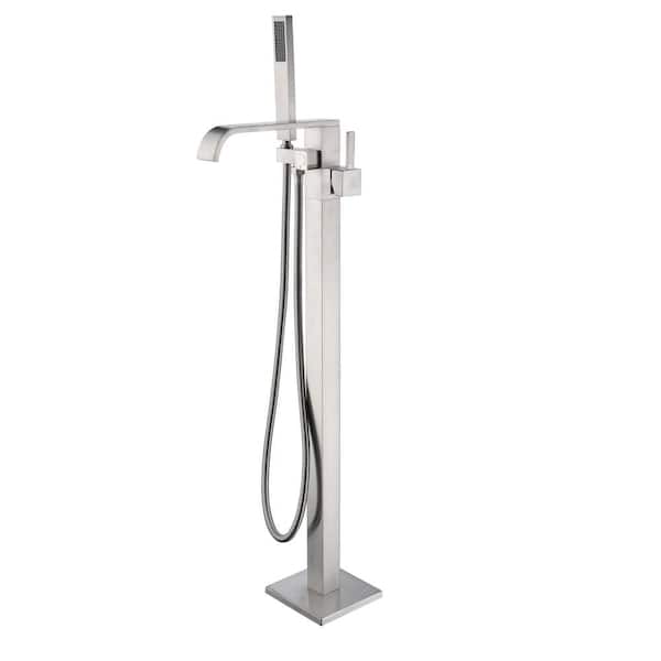 ANZZI Angel 2-Handle Claw Foot Tub Faucet with Hand Shower in Brushed Nickel