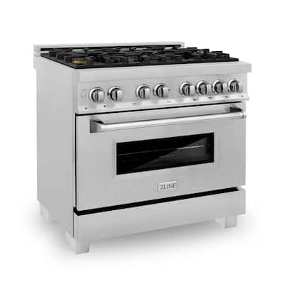 Koolmore 36 in. 5 Burner Freestanding Dual Fuel Range with Gas Stove and  Electric Oven in. Stainless Steel KM-FR36DF-SS - The Home Depot