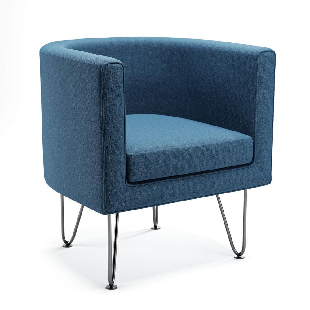 Brookside Claire Navy Fabric Upholstered Barrel Accent Chair With   Navy Brookside Accent Chairs Bs0004chr00nv 64 1000 