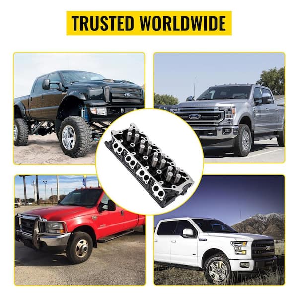 Engine Cylinder Head Assembly Replacement 6. 4L, Cast Iron Cylinder Head Compatible with 08-10 Ford F250 F350 F450 F550