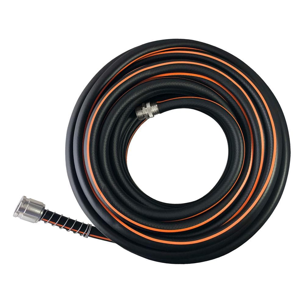 100 ft Black and Orange PVC Rubber Garden Hose