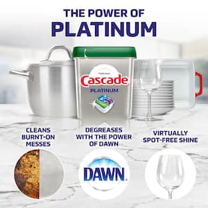 Platinum ActionPacs with Dawn Lemon Scent Dishwasher Detergent (62-Count, Case of 3)