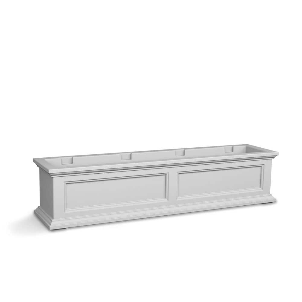 Fairfield White Polyethylene Self-Watering Window Box Planter