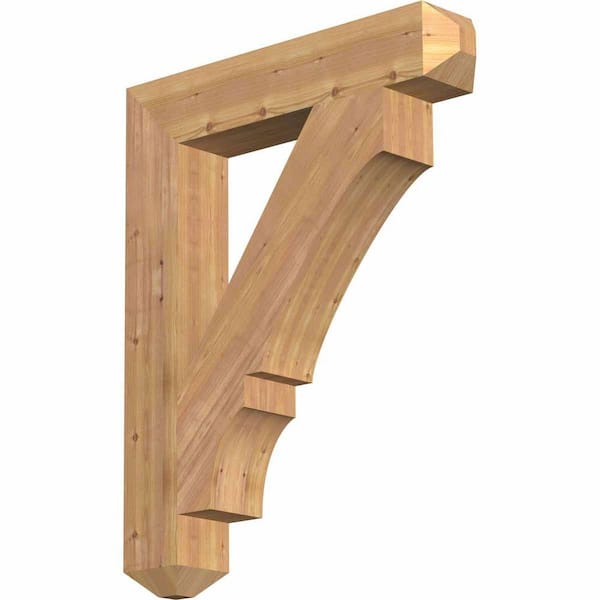 Ekena Millwork 5-1/2 in. x 40 in. x 32 in. Western Red Cedar Balboa Craftsman Smooth Bracket