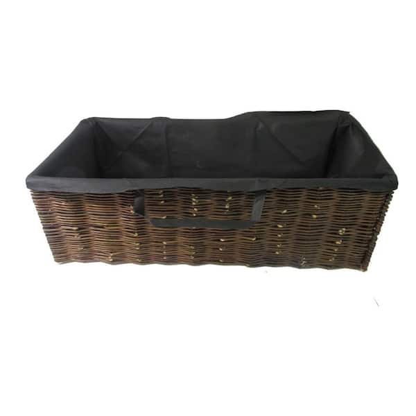 48 in. L 19 in. W 16 in. H Willow Rectangle Planter with Non Woven Grow Bags
