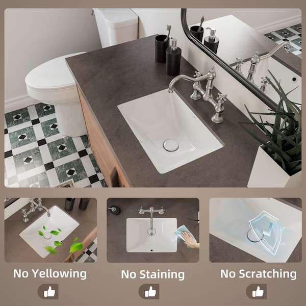 Los Flexi 18 in. Rectangular Undermount Bathroom Sink