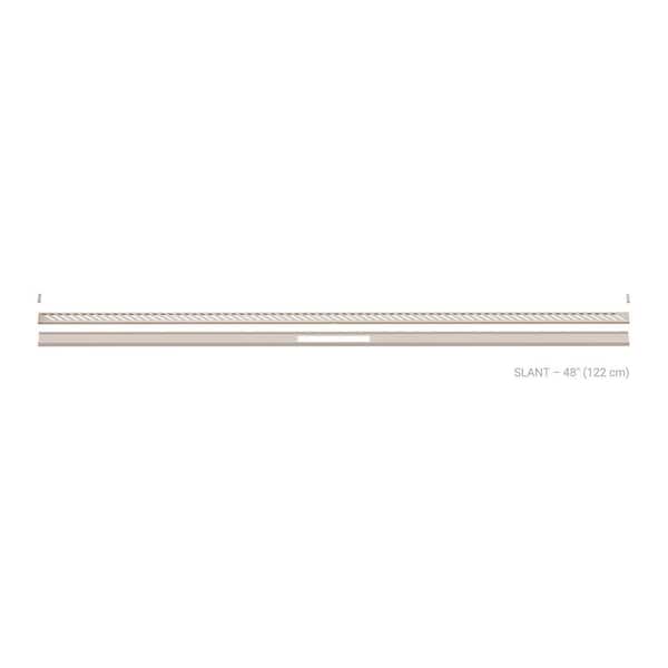 Kerdi-Line-Vario Ivory 48 in. Slant Grate and Channel Floor Installation Kit for Accessory