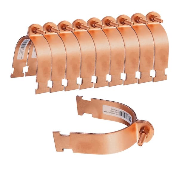 PLUMBFLEX 1/2 in. Copper Epoxy Coated Steel Strut Clamp (10-Pack)