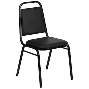 Vinyl Stackable Chair in Black