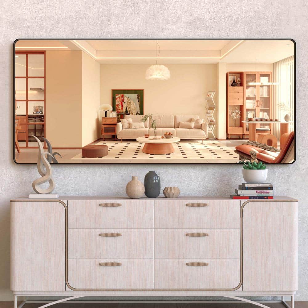 72 in. W x 32 in. H Rectangular Framed Aluminium Dimmable Wall Bathroom Van