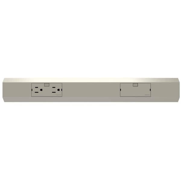 Legrand adorne Under Cabinet 1-1/2 ft. Modular Track with 1-Outlet/1-Blank/1-Module Removal Tool