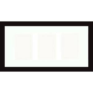 3-Opening 4 in. x 6 in. Matted Black Photo Collage Frame (Set of 2)