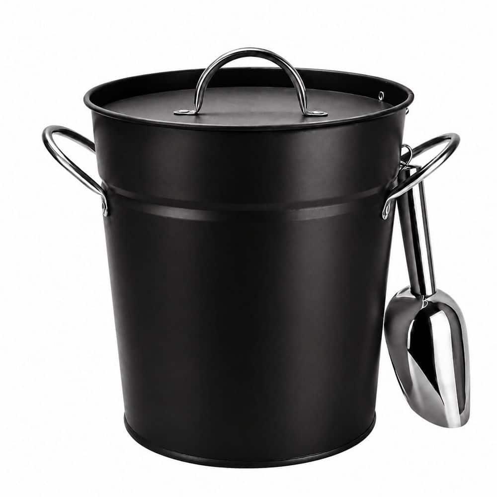 Black Galvanized 3 Qt Insulated Ice Bucket with Lid, Scoop and Handles for Wine and Champagne price history on PriceWatchPro