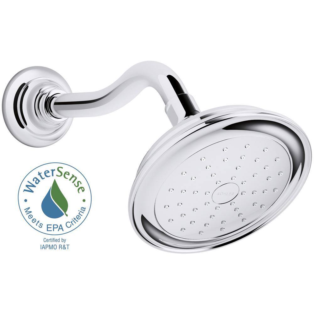 Polished Chrome Wall Mounted Handheld Shower Head