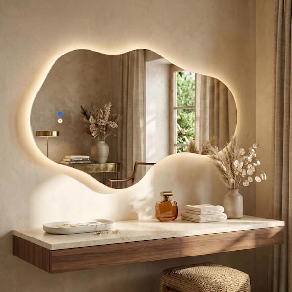 Hochwertiges 26 in. W x 43 in. H Asymmetrical Frameless LED Light