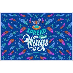 Crayola Spread Your Wings Blue 3 ft. 3 in. x 5 ft. Area Rug